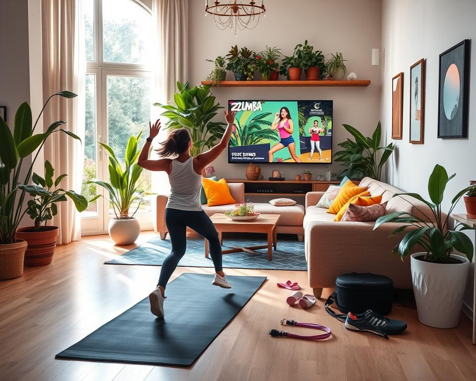 praticar Zumba em casa