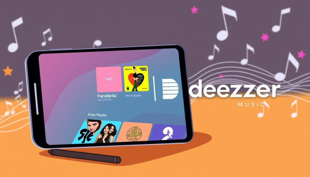 aplicativo Pandora e Deezer aplicativo Pandora e Deezer