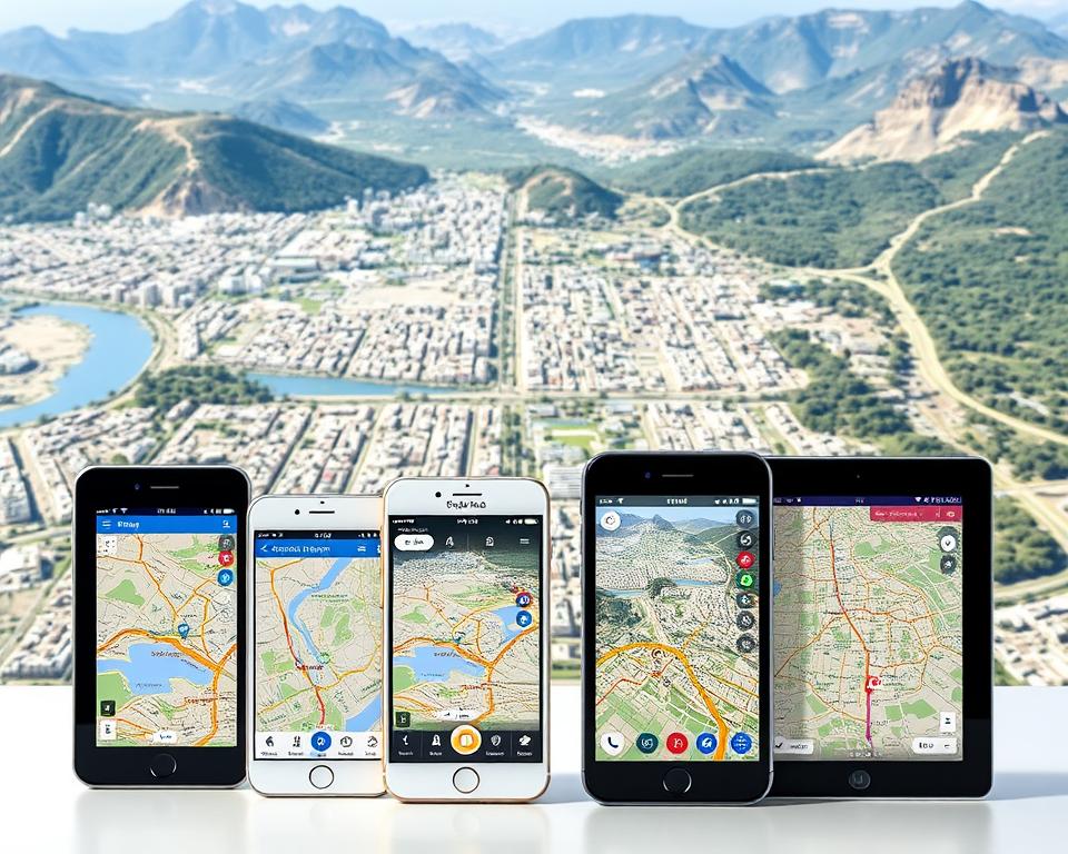 Teste aplicativos de GPS com mapas detalhados e precisos