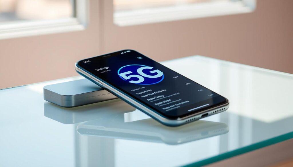 Configurações de celular 5G