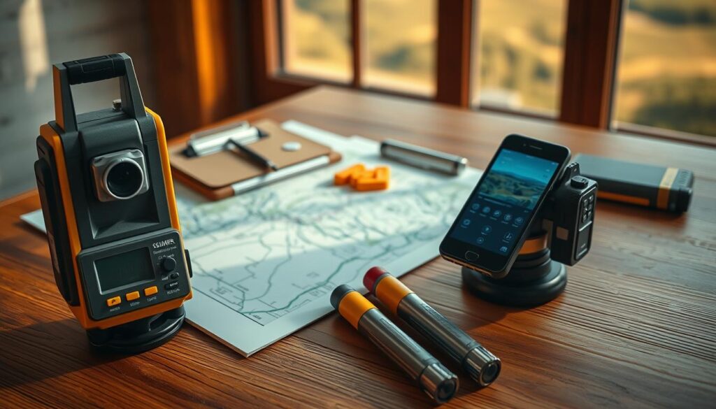 equipamentos necessários para medir terrenos com aplicativos