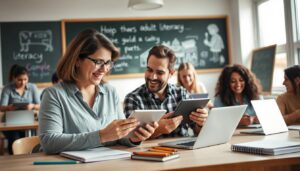 Aplicativos para alfabetização de adultos