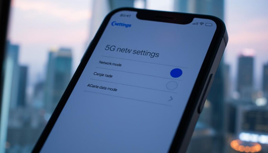configuração 5g no iphone