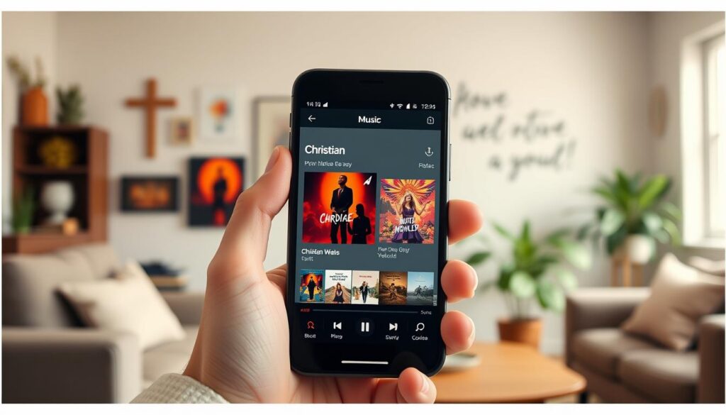 recursos de aplicativos de músicas cristãs