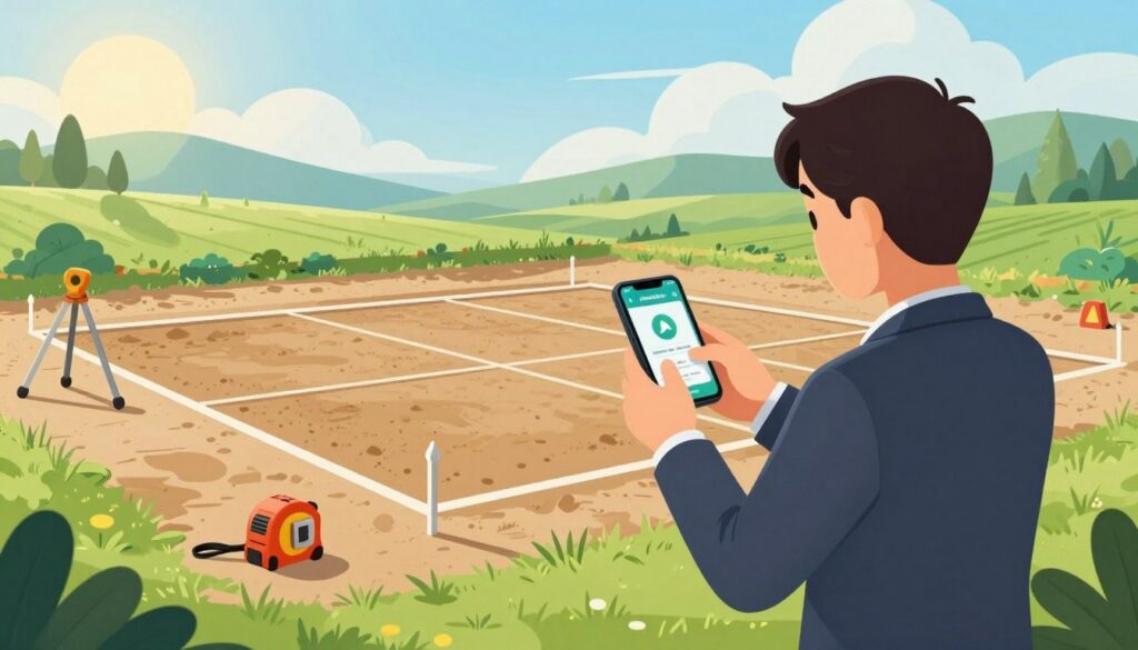 medição de terrenos