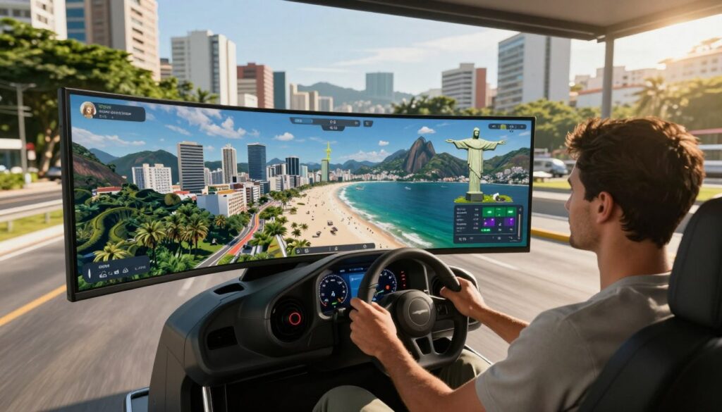 Simuladores de direção com cenários brasileiros
