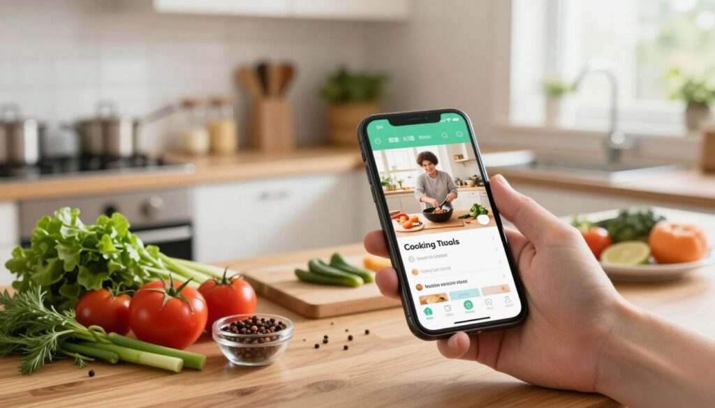conteúdos práticos nos aplicativos para aprender a cozinhar
