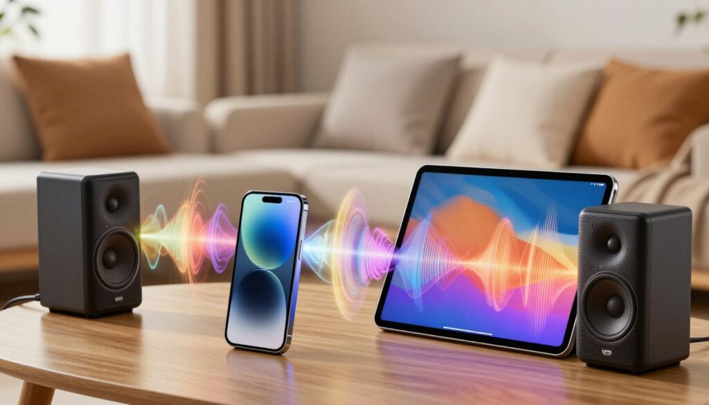 som fraco em áudio potente