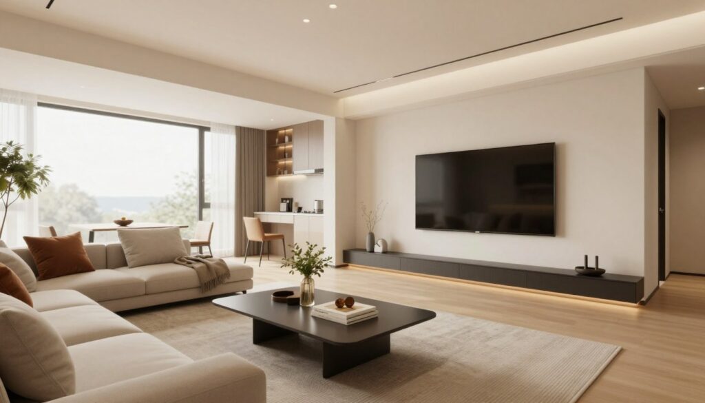 visualização 3D de design de interiores